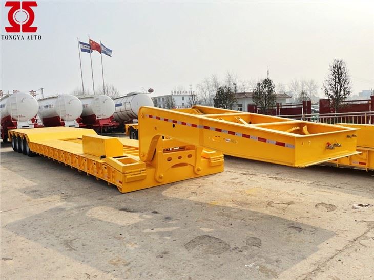 Gooseneck Detachable Lowbed ट्रेलर