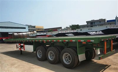 टिकाऊ गुणवत्ता के साथ चीन हॉट सेल 3 एक्सल कंटेनर फ्लैटबेड ट्रेलर