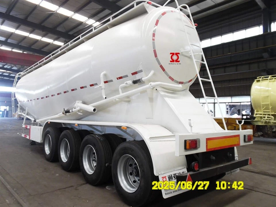 4 Axle 50m3 Bulk Cement Tanker Semi Trailer factory