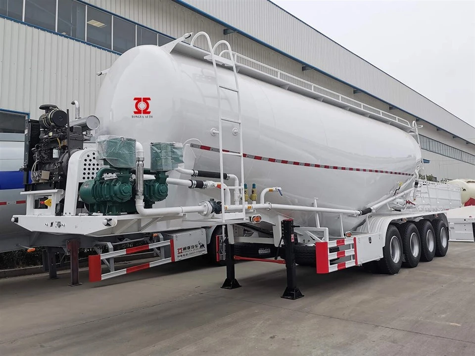4 एक्सल 50m3 बल्क सीमेंट टैंकर सेमी ट्रेलर