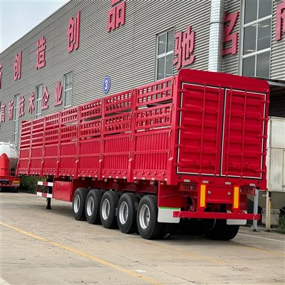 5 एक्सल 60T बल्क कार्गो ट्रांसपोर्ट बाड़ सेमी ट्रेलर साइड वॉल सेमी ट्रेलर